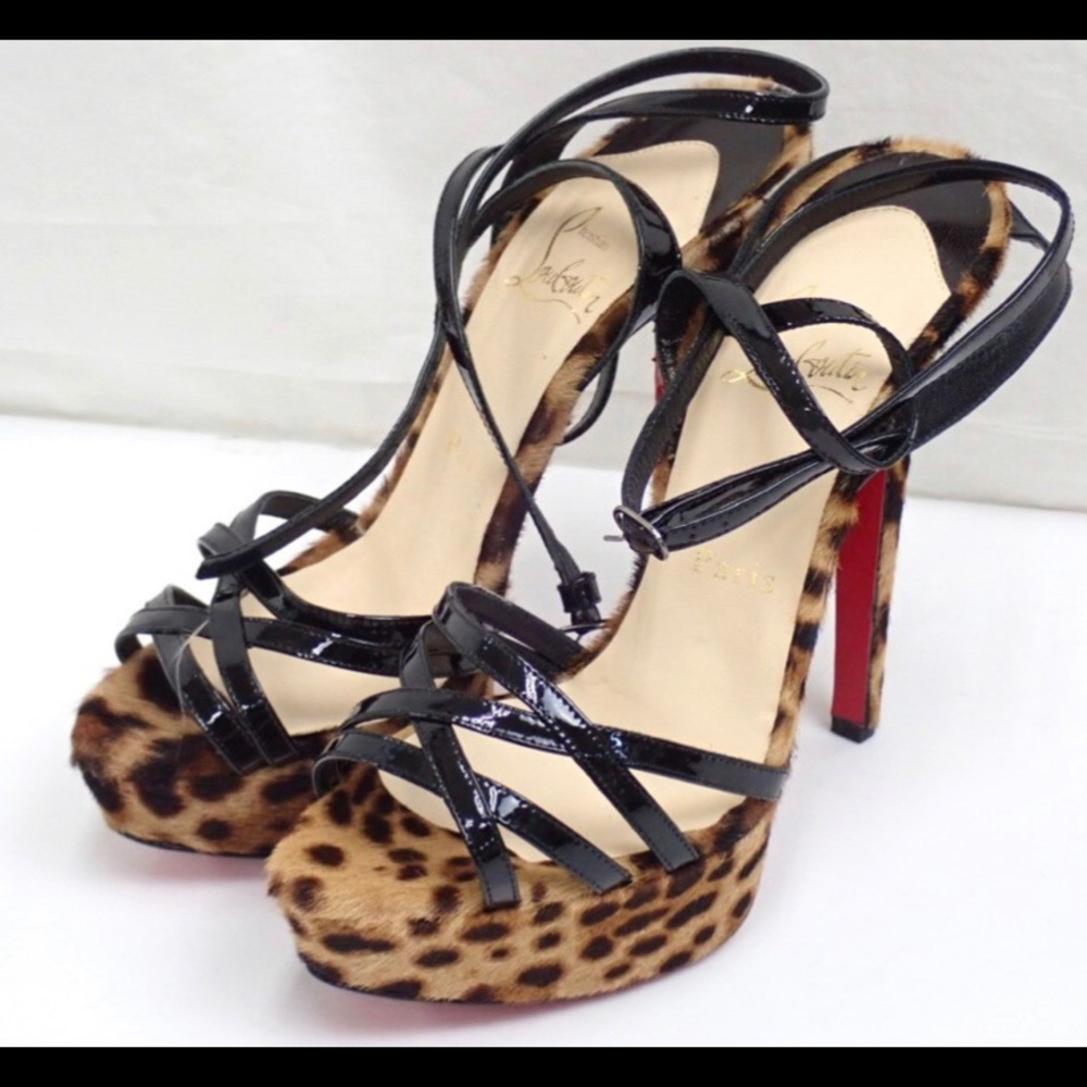 Authentic Christian louboutin Strappy heels